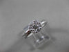 ANTIQUE .66CT DIAMOND 14KT WHITE GOLD DOUBLE BAND FLOWER ENGAGEMENT RING #19377