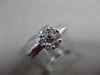 ANTIQUE .66CT DIAMOND 14KT WHITE GOLD DOUBLE BAND FLOWER ENGAGEMENT RING #19377