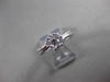 ANTIQUE .66CT DIAMOND 14KT WHITE GOLD DOUBLE BAND FLOWER ENGAGEMENT RING #19377