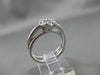 ANTIQUE .66CT DIAMOND 14KT WHITE GOLD DOUBLE BAND FLOWER ENGAGEMENT RING #19377