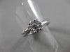 ANTIQUE .66CT DIAMOND 14KT WHITE GOLD DOUBLE BAND FLOWER ENGAGEMENT RING #19377