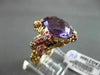 ANTIQUE EXTRA LARGE 12.14CT MULTI COLOR DIAMOND & GEMSTONES 18KT ROSE GOLD RING