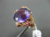 ANTIQUE EXTRA LARGE 12.14CT MULTI COLOR DIAMOND & GEMSTONES 18KT ROSE GOLD RING