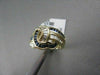 ANTIQUE WIDE 1.87CT DIAMOND & AAA SAPPHIRE 18KT YELLOW GOLD WOVEN FUN RING