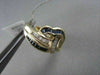 ANTIQUE WIDE 1.87CT DIAMOND & AAA SAPPHIRE 18KT YELLOW GOLD WOVEN FUN RING