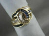 ANTIQUE WIDE 1.87CT DIAMOND & AAA SAPPHIRE 18KT YELLOW GOLD WOVEN FUN RING