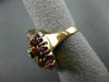 ANTIQUE LARGE 1.17CT OLD MINE DIAMOND & AAA RUBY 14KT TRI COLOR GOLD RING #20217