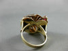 ANTIQUE LARGE 1.17CT OLD MINE DIAMOND & AAA RUBY 14KT TRI COLOR GOLD RING #20217