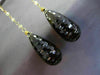 ANTIQUE 98.70CT OLD MINE DIAMOND & SMOKY TOPAZ 14KT YELLOW GOLD EARRINGS #20691