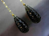 ANTIQUE 98.70CT OLD MINE DIAMOND & SMOKY TOPAZ 14KT YELLOW GOLD EARRINGS #20691