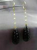 ANTIQUE 98.70CT OLD MINE DIAMOND & SMOKY TOPAZ 14KT YELLOW GOLD EARRINGS #20691