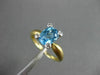 ESTATE 1.54CTW AAA BLUE TOPAZ & DIAMOND 14KT WHITE & YELLOW GOLD 3D RING #22653