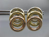 ESTATE LARGE 14K WHITE YELLOW & ROSE GOLD CIRCLE OF LIFE HANGING EARRINGS #22755