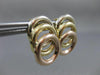 ESTATE LARGE 14K WHITE YELLOW & ROSE GOLD CIRCLE OF LIFE HANGING EARRINGS #22755