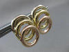 ESTATE LARGE 14K WHITE YELLOW & ROSE GOLD CIRCLE OF LIFE HANGING EARRINGS #22755