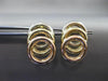 ESTATE LARGE 14K WHITE YELLOW & ROSE GOLD CIRCLE OF LIFE HANGING EARRINGS #22755
