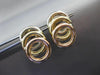 ESTATE LARGE 14K WHITE YELLOW & ROSE GOLD CIRCLE OF LIFE HANGING EARRINGS #22755