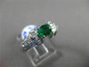 ANTIQUE 2.21CT DIAMOND & AAA COLOMBIAN EMERALD 18KT WHITE GOLD ENGAGEMENT RING