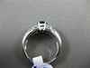ANTIQUE 2.21CT DIAMOND & AAA COLOMBIAN EMERALD 18KT WHITE GOLD ENGAGEMENT RING