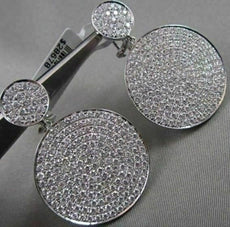 ANTIQUE LARGE 7.15CT HANGING CIRCULAR 18KT DIAMOND EARRINGS ONE OF A KIND!!!!!!!