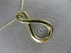 ESTATE .10CT DIAMOND 14K 2 TONE GOLD 3D CLUSTER INFINITY DANCING DIAMOND PENDANT