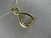 ESTATE .10CT DIAMOND 14K 2 TONE GOLD 3D CLUSTER INFINITY DANCING DIAMOND PENDANT