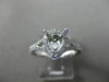0.39CT DIAMOND 18K WHITE GOLD SEMI ETERNITY PEAR SHAPE SEMI MOUNT ENGAGEMENT RING