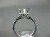 0.39CT DIAMOND 18K WHITE GOLD SEMI ETERNITY PEAR SHAPE SEMI MOUNT ENGAGEMENT RING