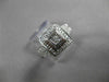 ESTATE WIDE .50CT DIAMOND 14K WHITE GOLD FILIGREE CLUSTER ENGAGEMENT RING #21529
