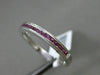 ESTATE .20CT PINK SAPPHIRE 14KT WHITE GOLD 3D CLASSIC SEMI ETERNITY WEDDING RING