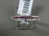 ESTATE .20CT PINK SAPPHIRE 14KT WHITE GOLD 3D CLASSIC SEMI ETERNITY WEDDING RING