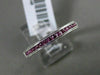 ESTATE .20CT PINK SAPPHIRE 14KT WHITE GOLD 3D CLASSIC SEMI ETERNITY WEDDING RING