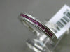 ESTATE .20CT PINK SAPPHIRE 14KT WHITE GOLD 3D CLASSIC SEMI ETERNITY WEDDING RING