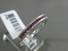 ESTATE .20CT PINK SAPPHIRE 14KT WHITE GOLD 3D CLASSIC SEMI ETERNITY WEDDING RING