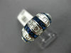 WIDE 2.52CT DIAMOND & AAA SAPPHIRE 18K WHITE GOLD 3D MULIT ROW ANNIVERSARY RING