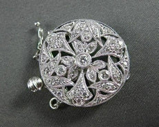 ANTIQUE .31CT DIAMOND 18KT WHITE GOLD ROUND FILIGREE PEARL LOCK AMAZING!! #11716