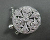 ANTIQUE .31CT DIAMOND 18KT WHITE GOLD ROUND FILIGREE PEARL LOCK AMAZING!! #11716