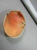 ANTIQUE 14K YELLOW GOLD LADY SHELL CAMEO 54MM X 40MM PENDANT PIN #21879