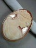 ANTIQUE 14K YELLOW GOLD LADY SHELL CAMEO 54MM X 40MM PENDANT PIN #21879