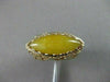 ANTIQUE 14KT YELLOW GOLD MARQUISE SHAPE YELLOW CARNELIAN FILIGREE RING #22335