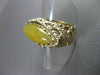 ANTIQUE 14KT YELLOW GOLD MARQUISE SHAPE YELLOW CARNELIAN FILIGREE RING #22335