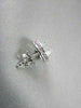 ANTIQUE .48CT 3D ROUND DIAMOND FILIGREE 14KT WHITE GOLD EARRINGS JACKET SETTINGS