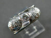 ANTIQUE .60CT OLD MINE ROUND DIAMOND 14KT WHITE GOLD BEZEL PROMISE RING #21535
