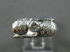 ANTIQUE .60CT OLD MINE ROUND DIAMOND 14KT WHITE GOLD BEZEL PROMISE RING #21535
