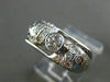 ANTIQUE .60CT OLD MINE ROUND DIAMOND 14KT WHITE GOLD BEZEL PROMISE RING #21535
