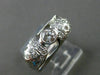 ANTIQUE .60CT OLD MINE ROUND DIAMOND 14KT WHITE GOLD BEZEL PROMISE RING #21535