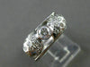 ANTIQUE .60CT OLD MINE ROUND DIAMOND 14KT WHITE GOLD BEZEL PROMISE RING #21535