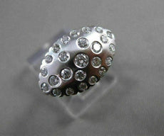 ANTIQUE .65CT ROUND DIAMOND 14KT WHITE GOLD FILIGREE ETOILE MATTE RING #21031