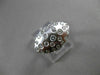 ANTIQUE .65CT ROUND DIAMOND 14KT WHITE GOLD FILIGREE ETOILE MATTE RING #21031