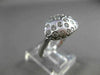 ANTIQUE .65CT ROUND DIAMOND 14KT WHITE GOLD FILIGREE ETOILE MATTE RING #21031